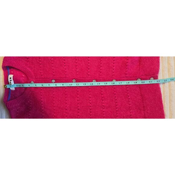 Boden Mohair Wool Blend Fluffy Textured Cardigan Vibrant Pink - Picture 12 of 13